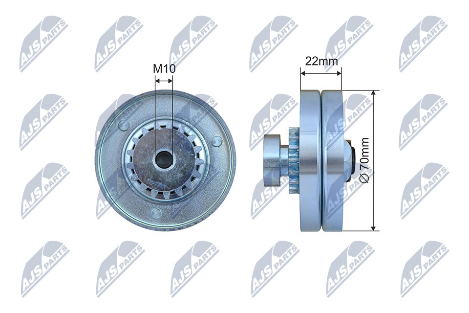 Ролик ручейкового ремня chevrolet aveo spark 1.0-1.2 NTY RNKCH039