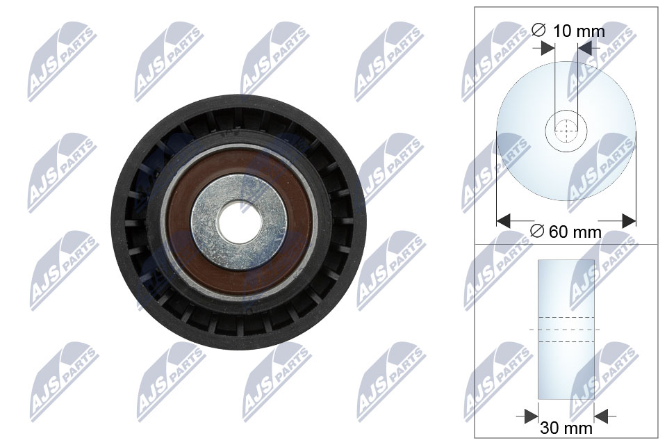 Ролик ручейкового ремня citroen c3 iic4 ii 1.6hdi 1.6 bluehdi 09- ford b-max 1.5 tdci 12- NTY RNKCT066