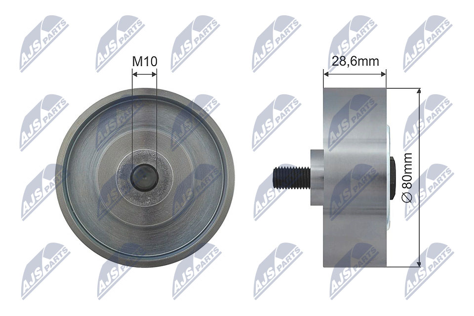 Ролик toyota dyna hiace iv hilux vi hilux vii land cruiser 90 land cruiser prado 2.5d/3.0d 08.0 NTY RNKTY007