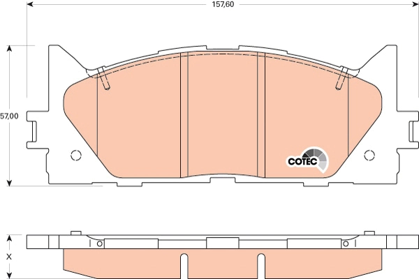 Комплект колодок для дисковых тормозов TRW GDB3429AT