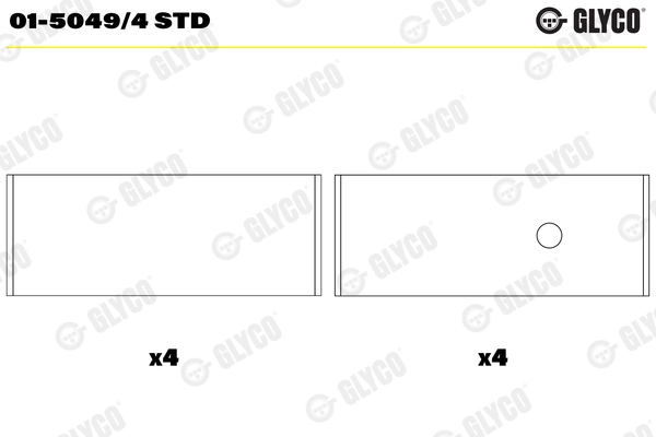 Вкладыши двигателя GLYCO 01-5049/4 STD