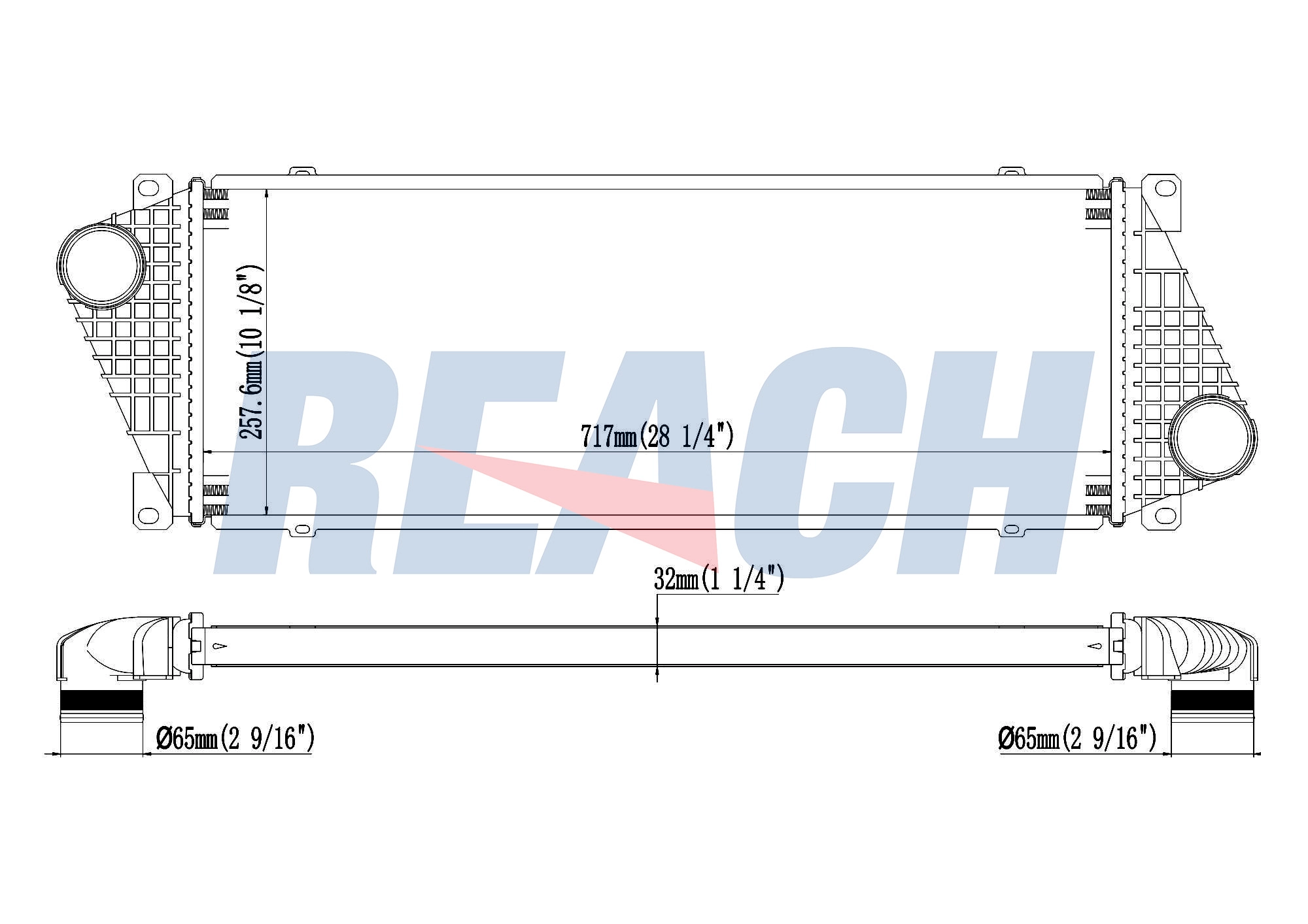 Интеркулер REACH 1.61.1068.4L