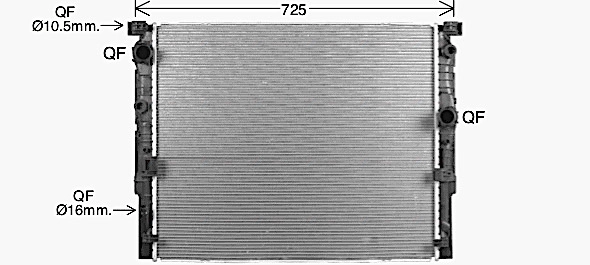 Радиатор системы охлаждения AVA QUALITY COOLING BW2623