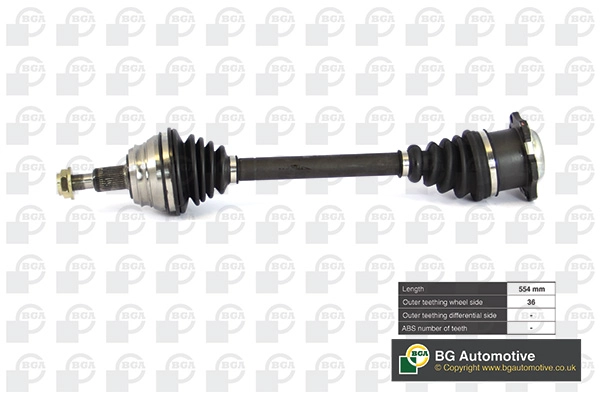 Полуось volkswagen beetle 2004-2011 bora 2001-2005 golf 2000-2006 BGA DS9619L