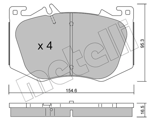 К-т дисков. тормоз. колодок METELLI 2212690