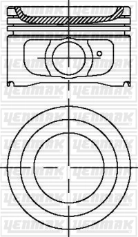 Поршень двс с кольцами YENMAK 31-03889-000