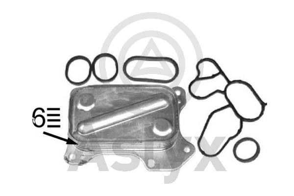 Масляный радиатор chevrolet aveo (t300) 500 (312) 500 c (312) 500l (351 352) doblo (119 223) ASLYX AS203049
