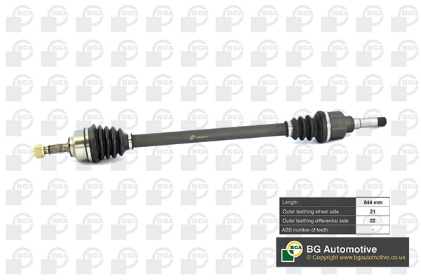 Полуось citroen c2 2005-2009 BGA DS1420R