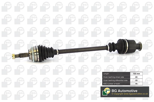 Полуось renault clio 2002-2005 kangoo 2008-2011 BGA DS7338R