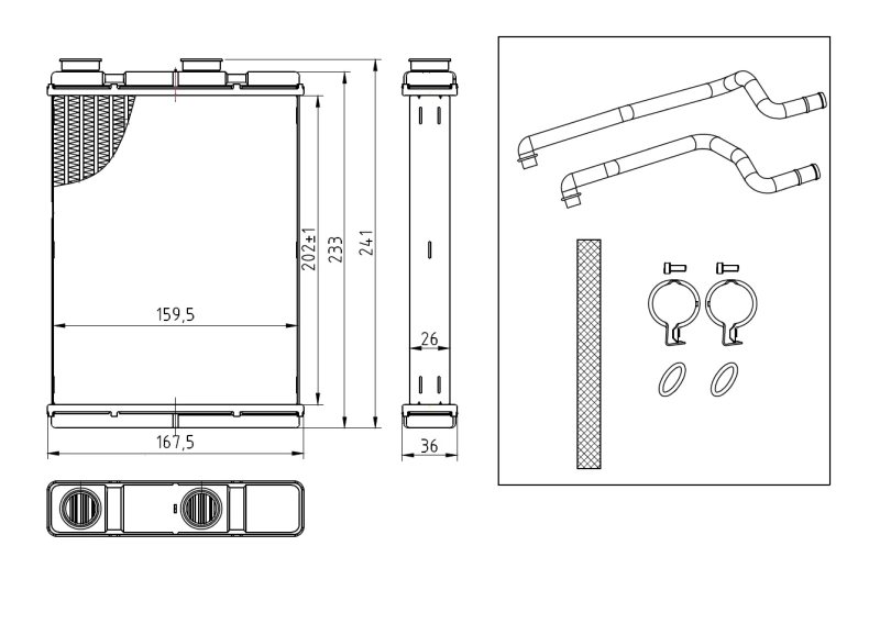 Радиатор печки NRF 54434