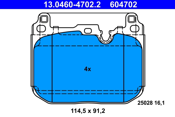 Тормозные колодки перед (m тормоз) bmw 1/2x2 15-