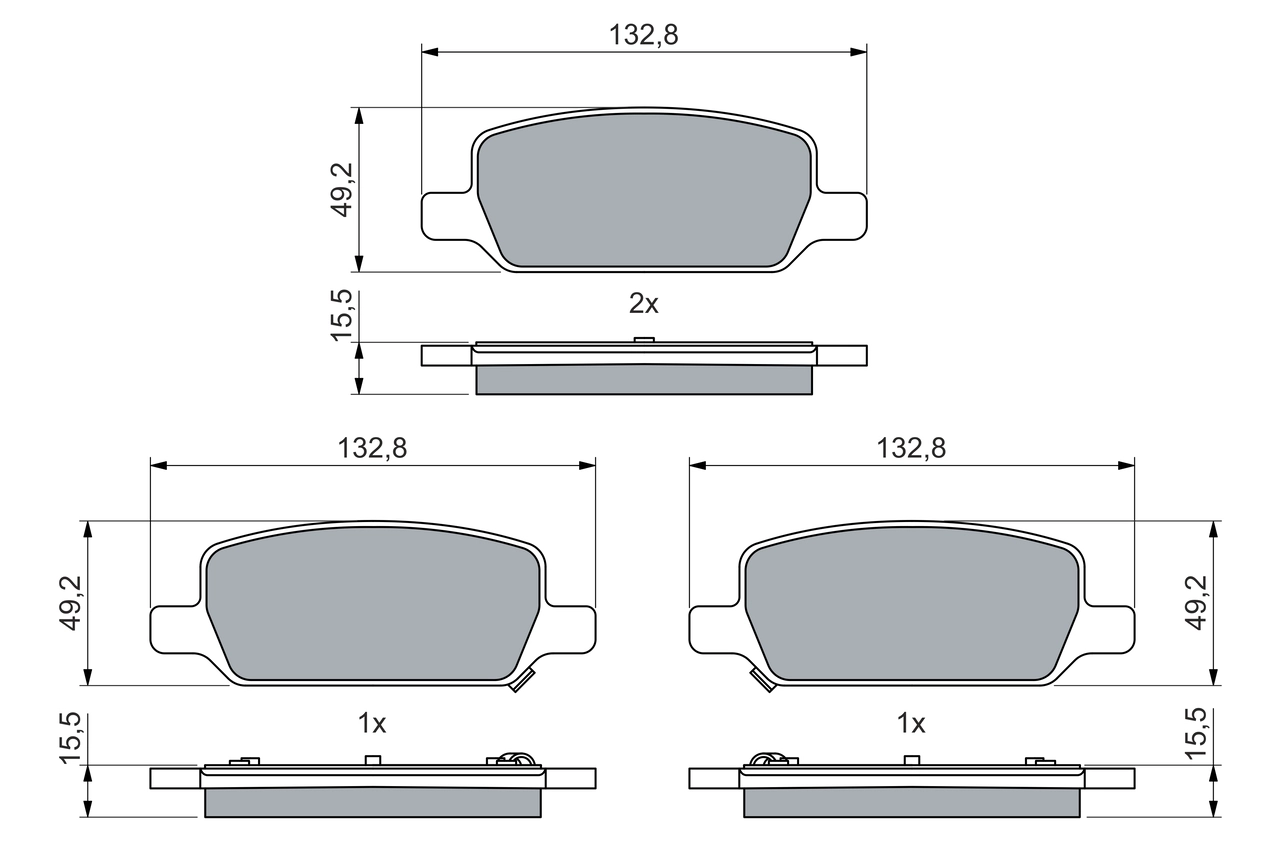К-т дисков. тормоз. колодок BOSCH 0986460086