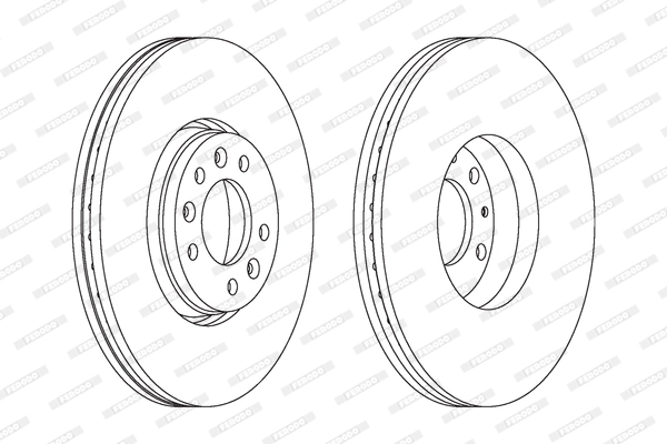 Передний тормозной диск citroen c5 dispatch fiat scudo peugeot 407 expert tepee expert FERODO DDF1615