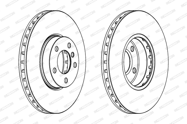 Тормозной диск пер. bmw x5 e70/f15 14- (цена за 1шт) FERODO DDF1714C-1