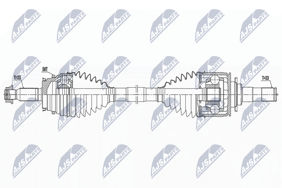 Полуось mitsubishi pajero iv v8v9 07- /задправmtmatm/ NTY NPWMS077