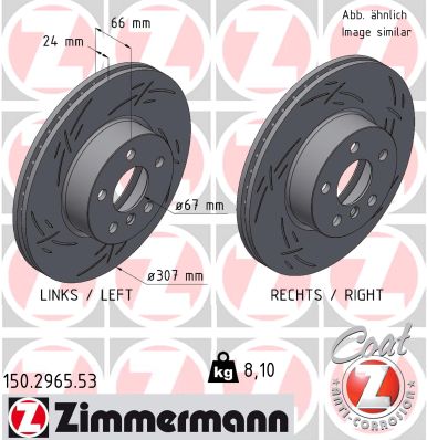 Диск тормозной ZIMMERMANN 150.2965.53