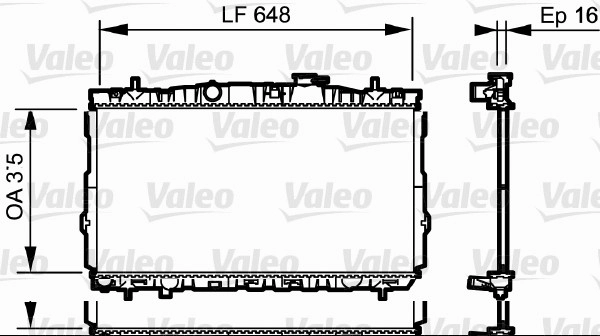 Радиатор системы охлаждения VALEO 734903