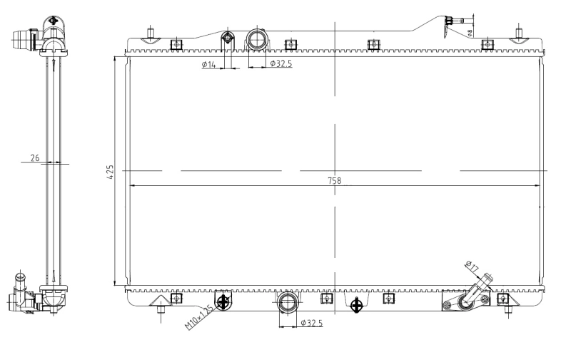 Радиатор системы охлаждения NRF 550040