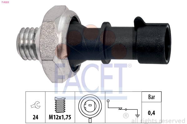 Датчик давления масла FACET 7.0222