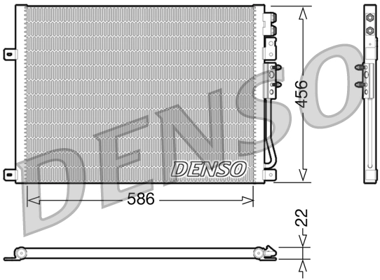 Радиатор кондиционера DENSO DCN06009