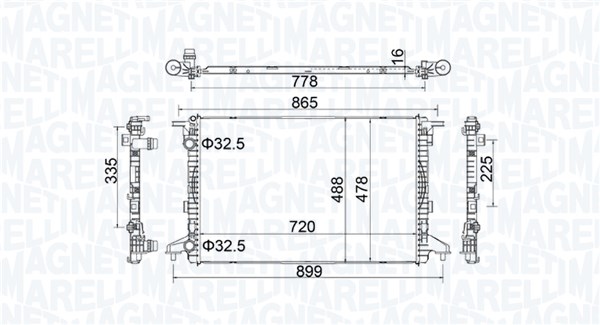 Радиатор охлаждения audi 2015- MAGNETI MARELLI 350213201900