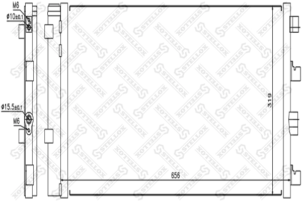Конденсатор кондиционер STELLOX 10-45650-SX
