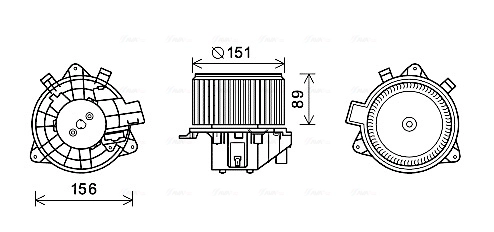 Вентилятор салона AVA QUALITY COOLING FT8439