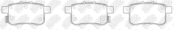 Комплект тормозных колодок дисковый тормоз NIBK PN8864