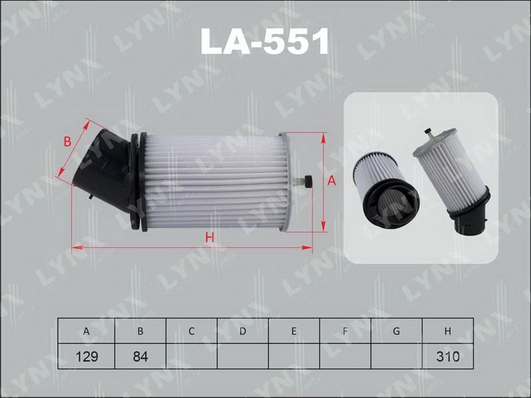 Воздушный фильтр LYNXAUTO LA-551