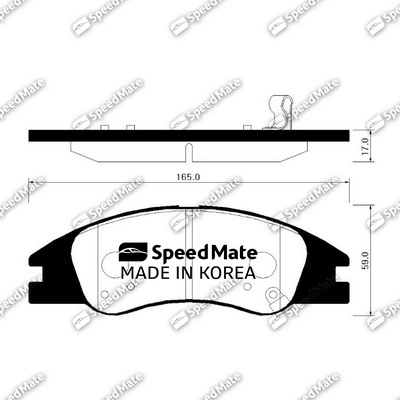 Комплект тормозных колодок дисковый тормоз SPEEDMATE SM-BPK026