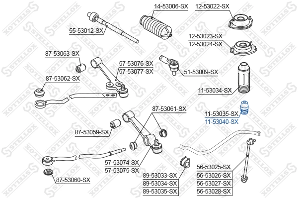 Буфер амортизация STELLOX 11-53040-SX