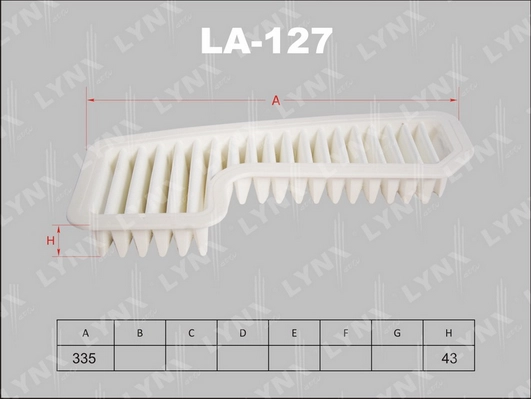 Воздушный фильтр LYNXAUTO LA-127