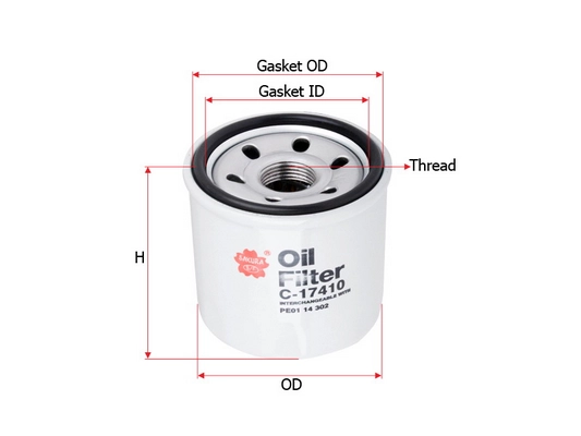 Масляный фильтр SAKURA AUTOMOTIVE C-17410