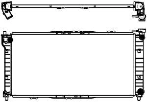 Радиатор охлаждение двигателя SAKURA AUTOMOTIVE 3301-1023