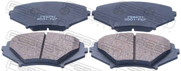 Комплект тормозных колодок дисковый тормоз FEBEST 0501-FEF