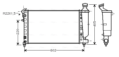 Радиатор охлаждение двигателя AVA QUALITY COOLING PEA2216