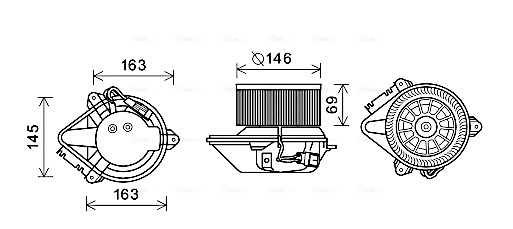 Вентилятор салона AVA QUALITY COOLING RT8584