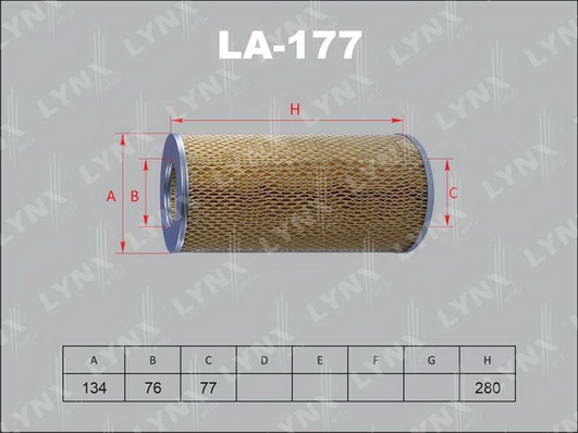 Воздушный фильтр LYNXAUTO LA-177