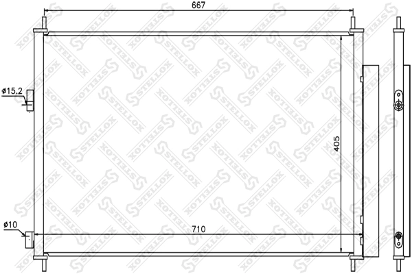 Конденсатор кондиционер STELLOX 10-45156-SX