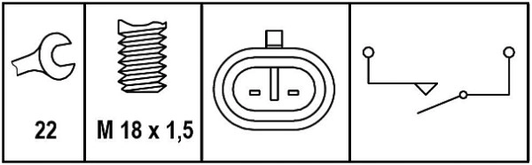 Выключатель фара заднего хода HELLA/BEHR/PAGID 6ZF 008 621-301