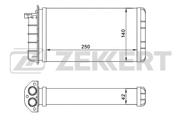 Теплообменник отопление салона ZEKKERT MK-5048