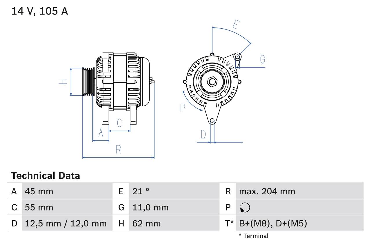 Генератор BOSCH 0 986 042 780