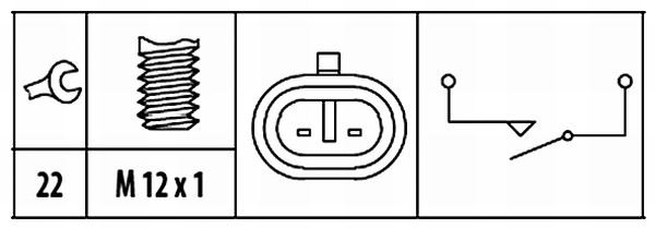 Выключатель фара заднего хода HELLA/BEHR/PAGID 6ZF 181 612-021