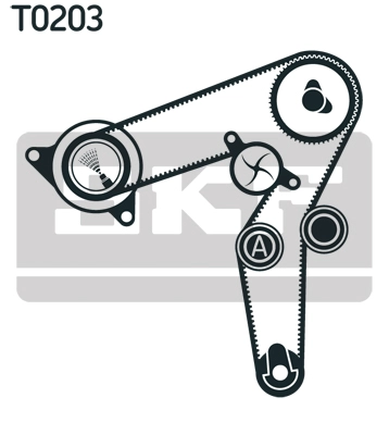 Комплект ремня грм SKF VKMA 02197