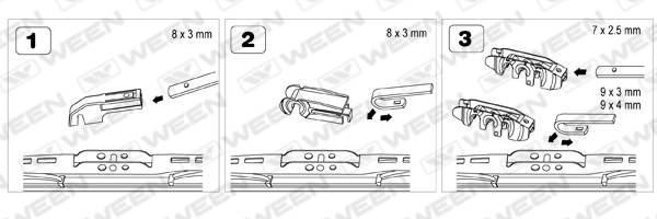 Щетка стеклоочистителя standart WEEN 102-2121