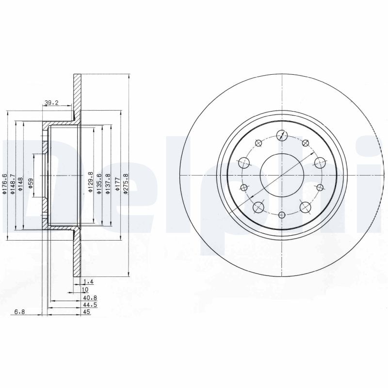 Тормозной диск DELPHI BG3076