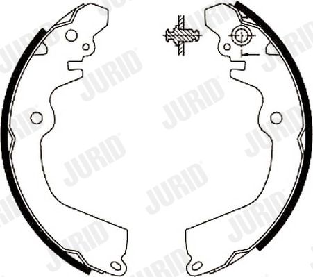 Комплект тормозных колодок JURID 361937J
