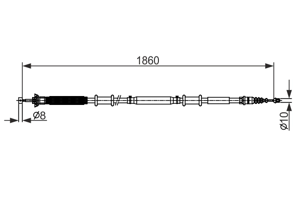 Тросик cтояночный тормоз BOSCH 1 987 482 579