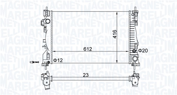 Радиатор охлаждение двигателя MAGNETI MARELLI 350213129700