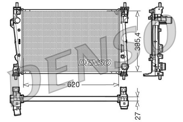 Радиатор охлаждение двигателя DENSO DRM01006